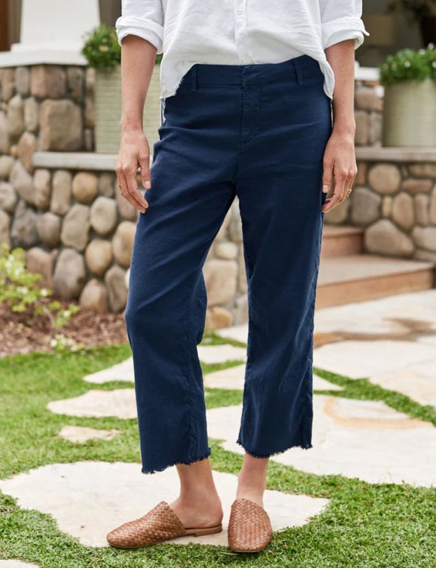 Apparel Frank & Eileen | Kinsale Trouser Italian Performance Linen Navy