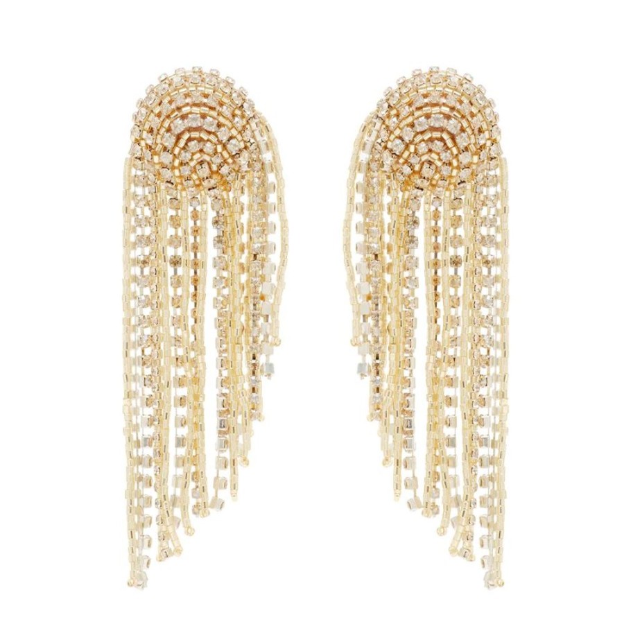 Jewelry + Accessories Mignonne Gavigan Earrings | Noor Crystal Earrings Gold