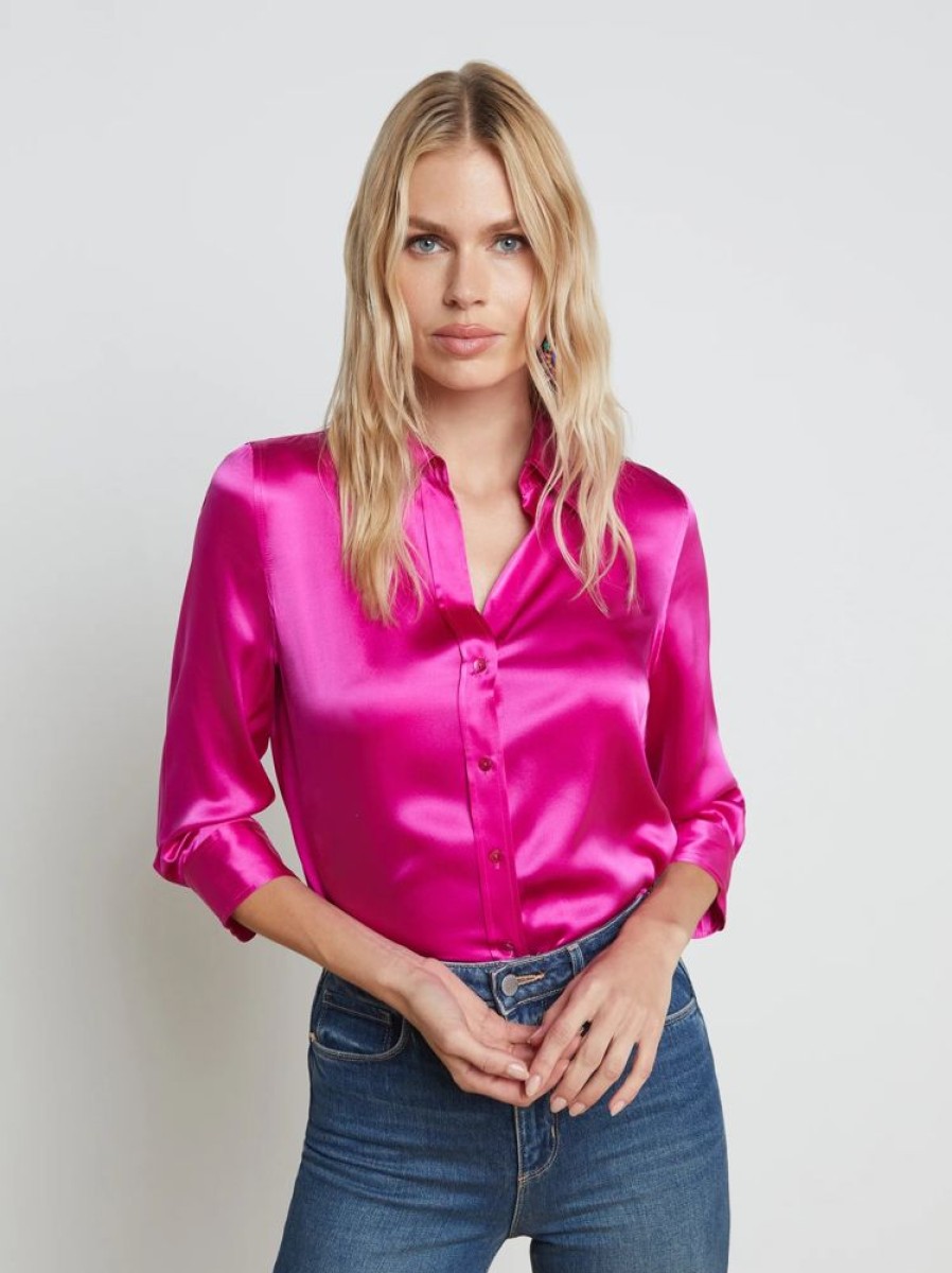 Apparel L'Agence | Dani 3/4 Sleeve Blouse Star Ruby