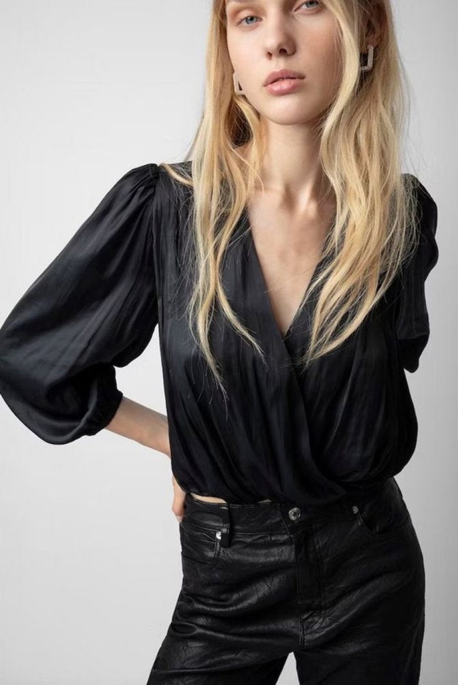 Apparel Zadig & Voltaire | Tyfon Satin Top Noir