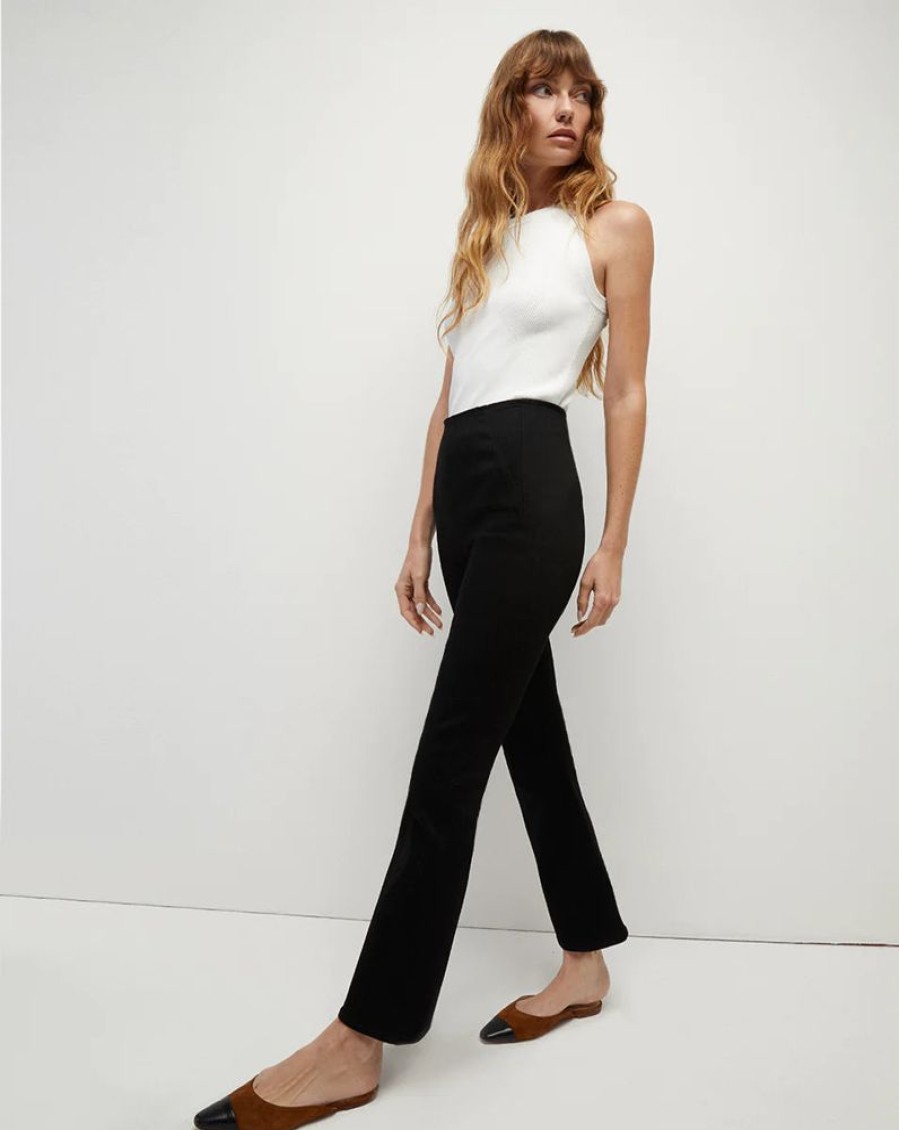 Apparel Veronica Beard | Carson Off-Duty Ankle Flare Jean Onyx