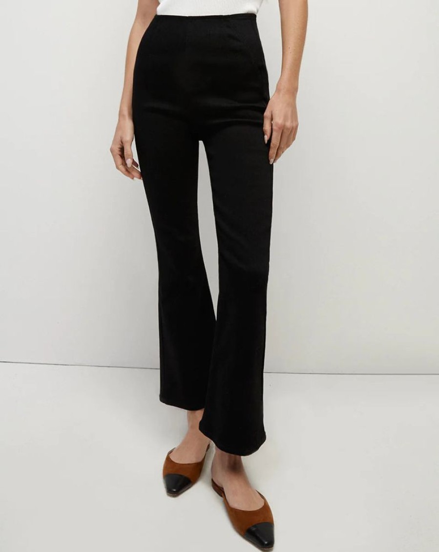 Apparel Veronica Beard | Carson Off-Duty Ankle Flare Jean Onyx