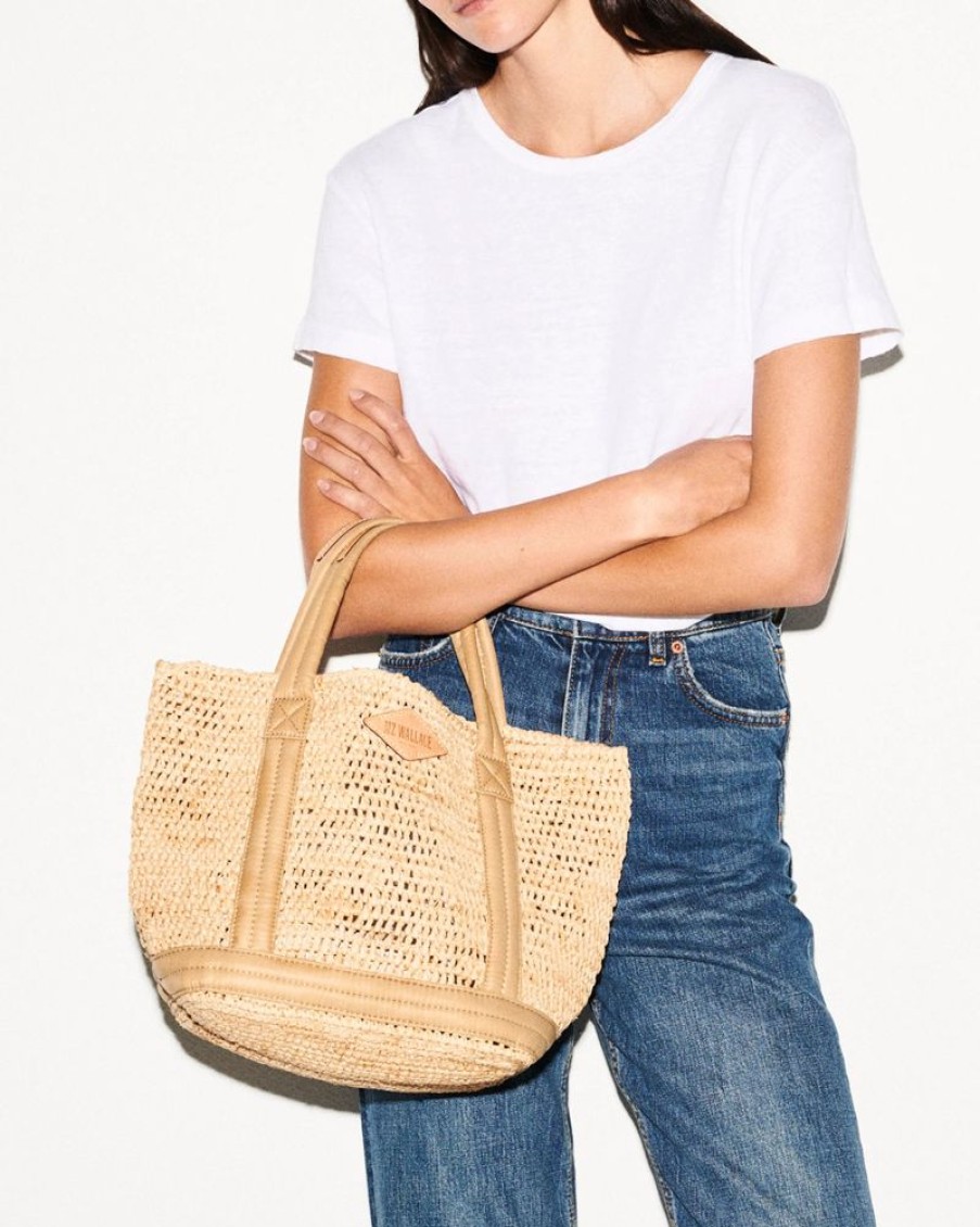 Handbags MZ Wallace | Raffia Tote Small Raffia/ Camel