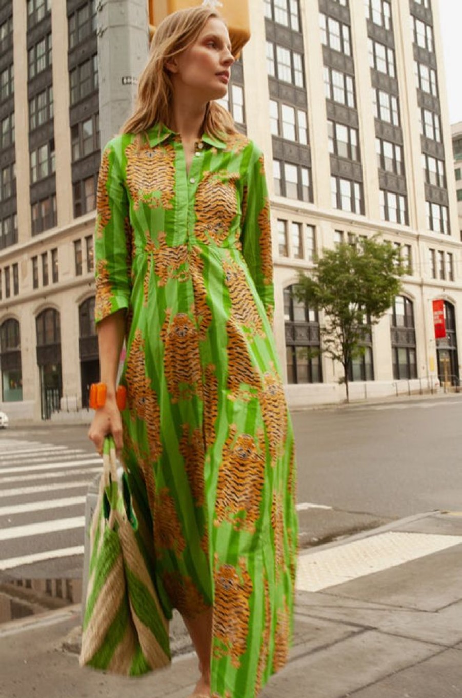 Apparel Guadalupe | Luciana Tiger Dress Green