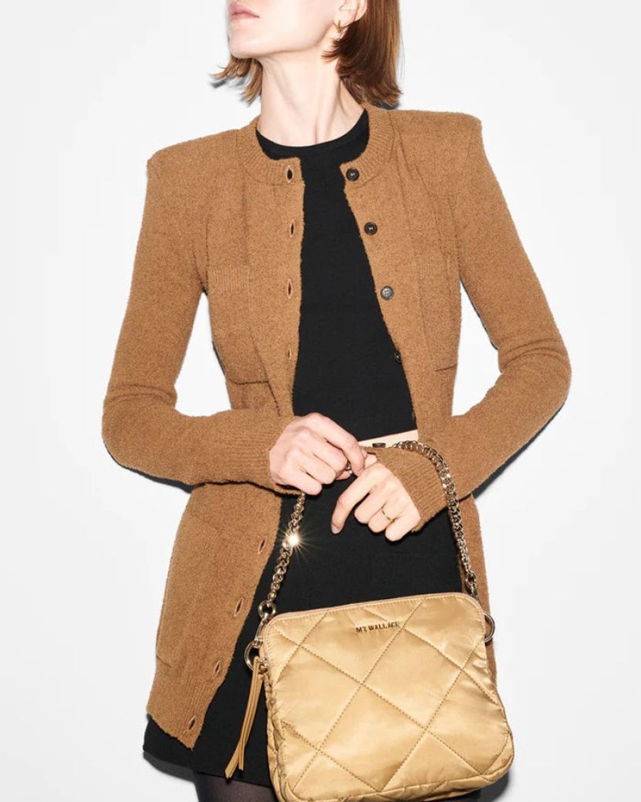 Handbags MZ Wallace | Quilted Madison Crossbody Camel