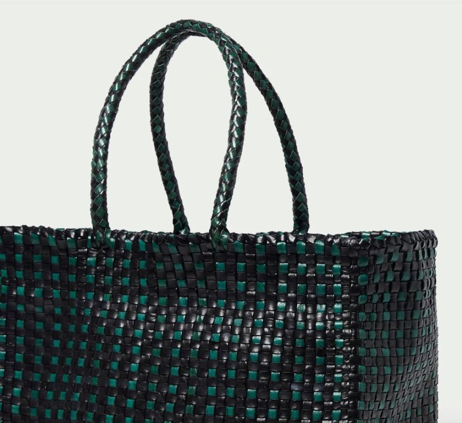 Handbags Loeffler Randall | Klara Woven Tote Forest/ Black