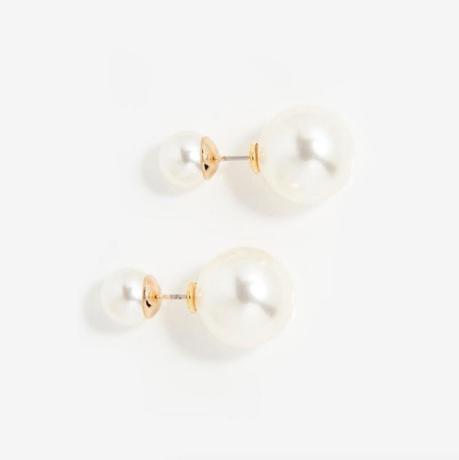 Jewelry + Accessories Shashi Earrings | Double Ball Pearl Earrings