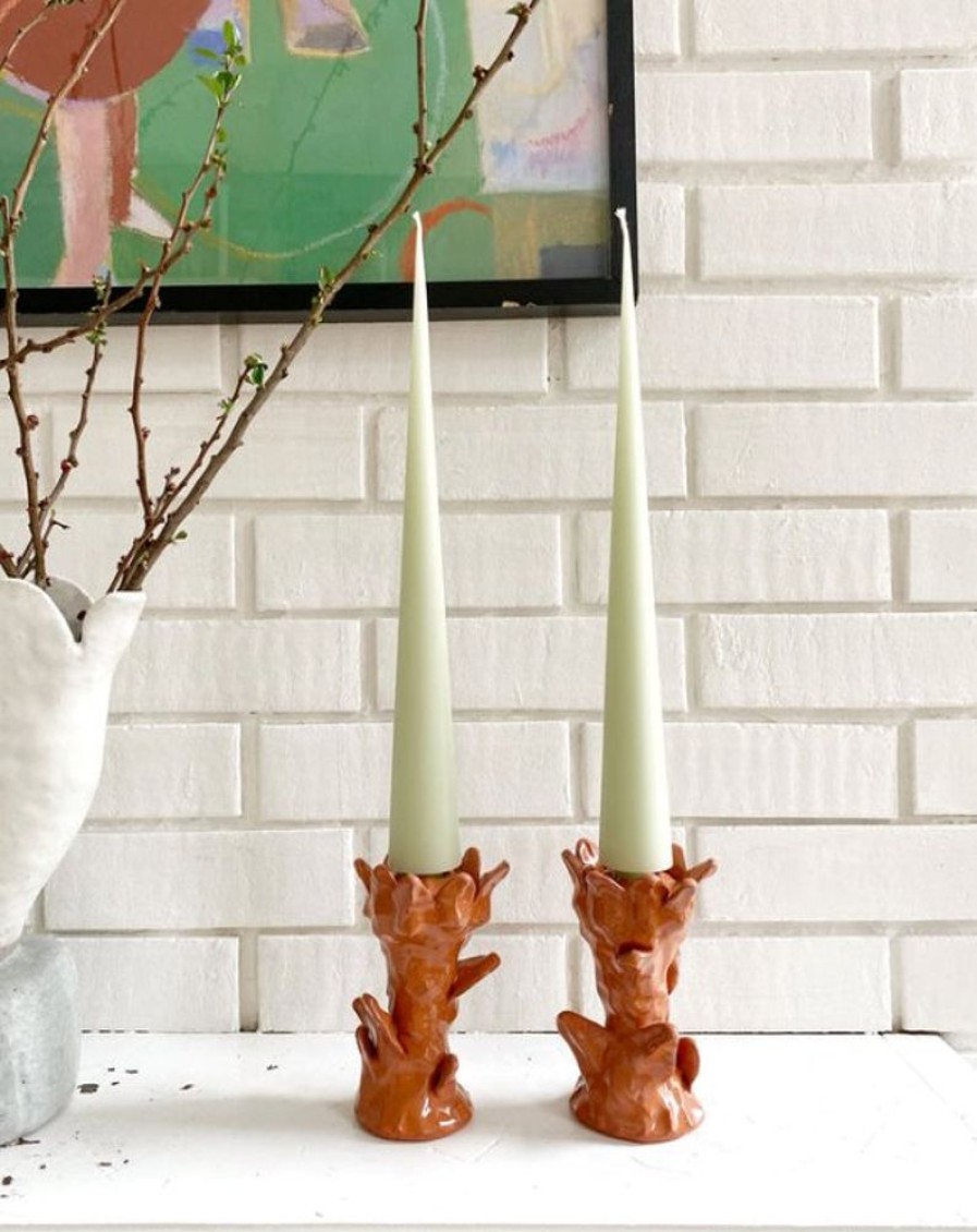 Jewelry + Accessories Greentree Candles & Diffusers | Cone Tapers 14" Celadon