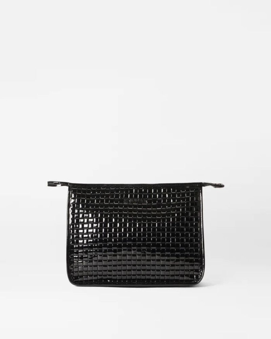 Handbags MZ Wallace | Woven Clutch Black Lacquer