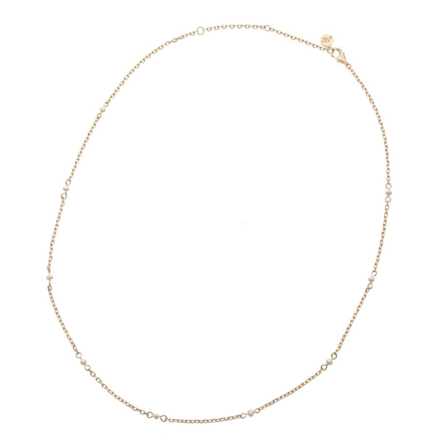 Jewelry + Accessories Jane Win Jane Win Jewelry | Adjustable Pearl Station Necklace