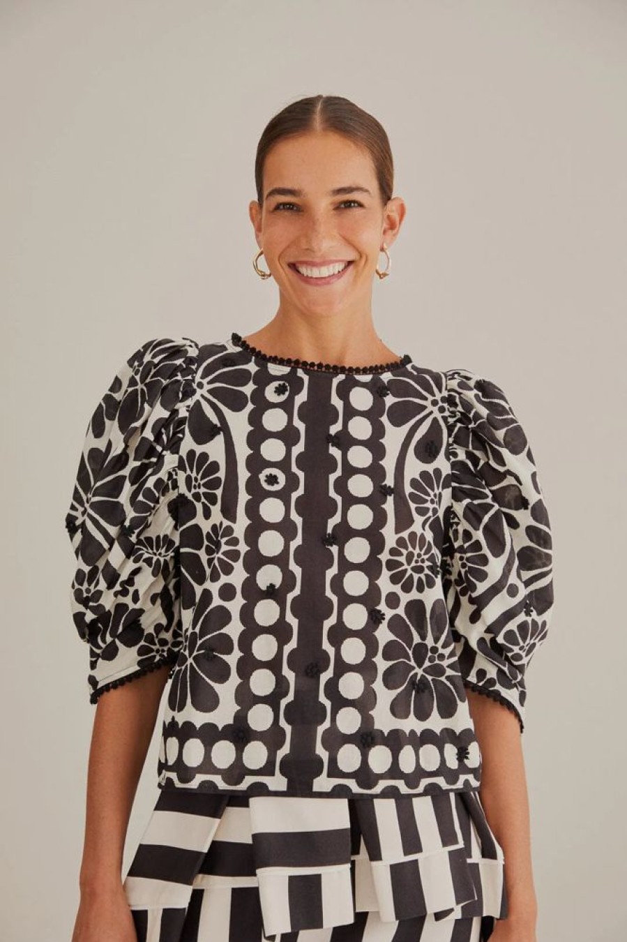 Apparel Farm Rio | Puffed Sleeve Blouse Palermo Black