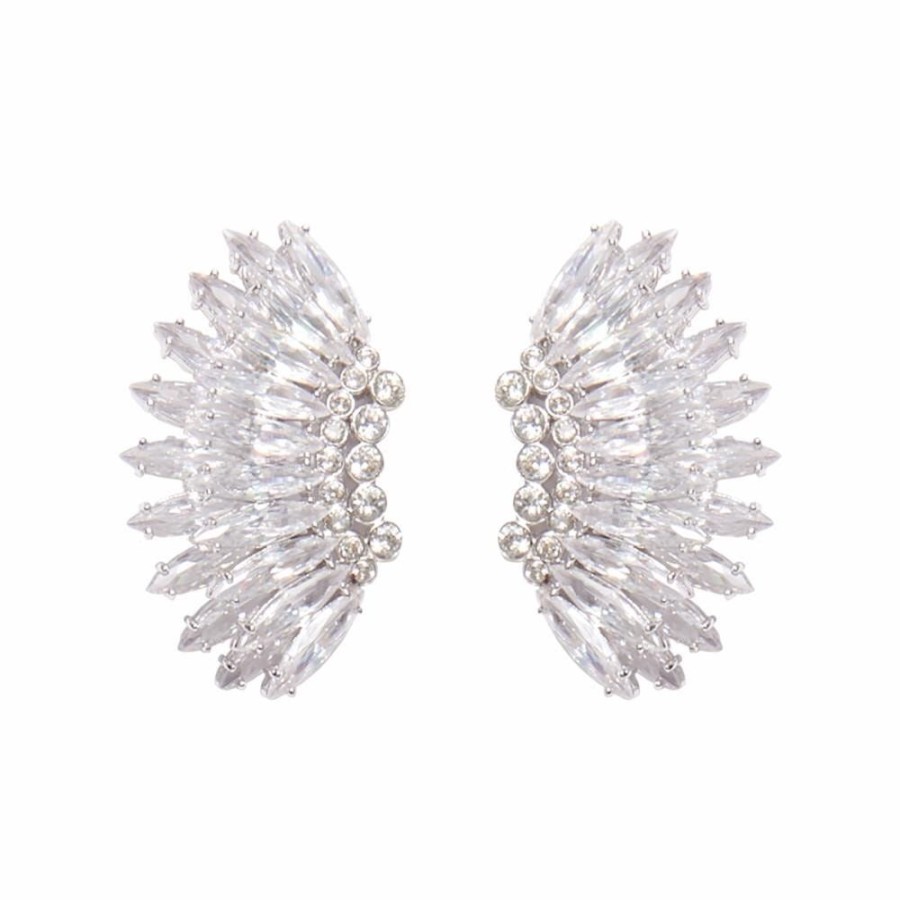 Jewelry + Accessories Mignonne Gavigan Earrings | Crystal Mini Madeline Earrings Silver