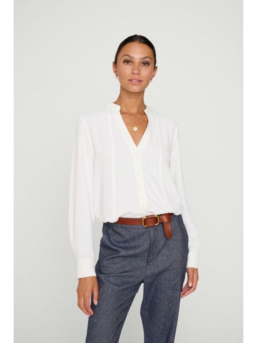 Apparel Brochu Walker | Galey Blouse Salt White