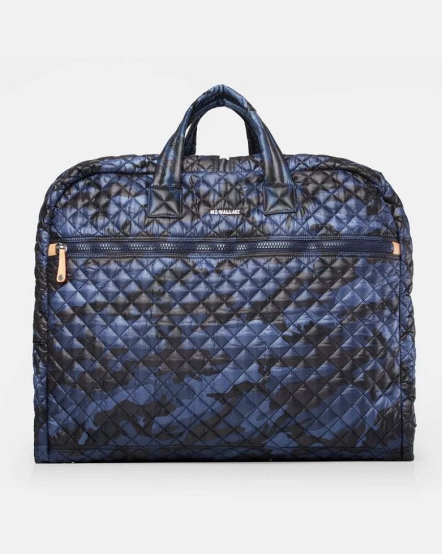 Handbags MZ Wallace | Michael Garment Bag Dark Blue Camo