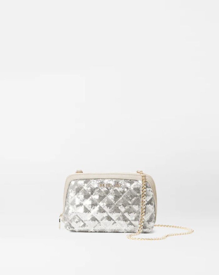 Handbags MZ Wallace | Emily Crossbody Small Ice Sequin