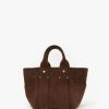 Handbags Clare V. | Le Petite Box Tote Suede Chocolate