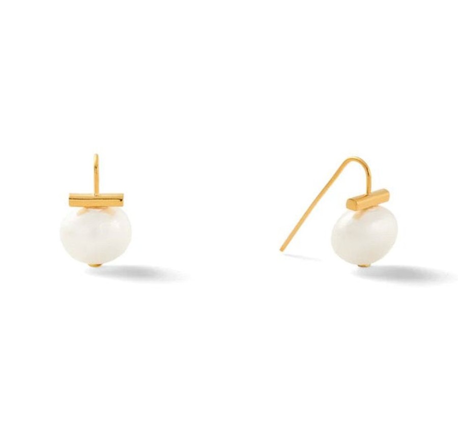 Jewelry + Accessories Catherine Canino Earrings | Classic Baby Pearl Earrings White