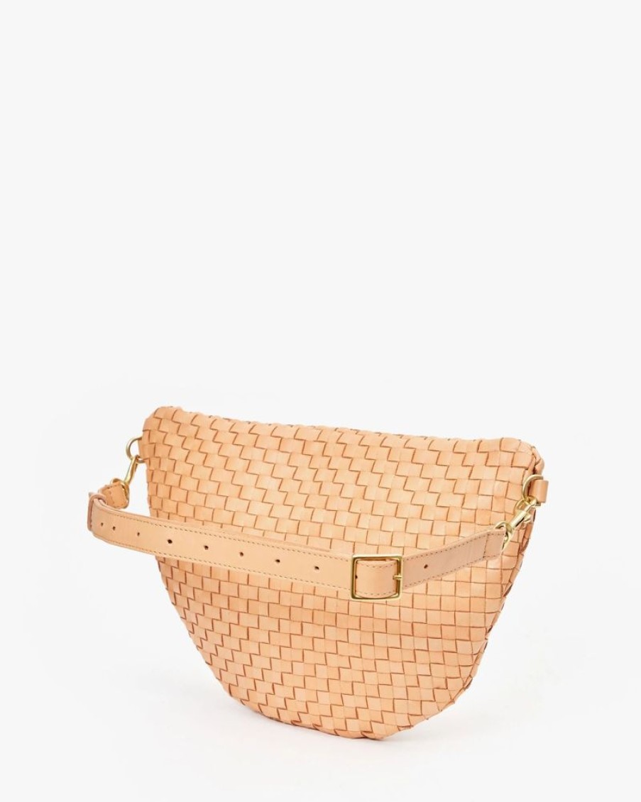 Handbags Clare V. | Grande Fanny Woven Checker Bisque