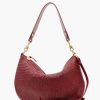 Handbags Clare V. | Moyen Messanger Diagonal Woven Oxblood