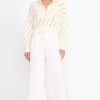 Apparel Staud | Cropped Hampton Sweater Ivory