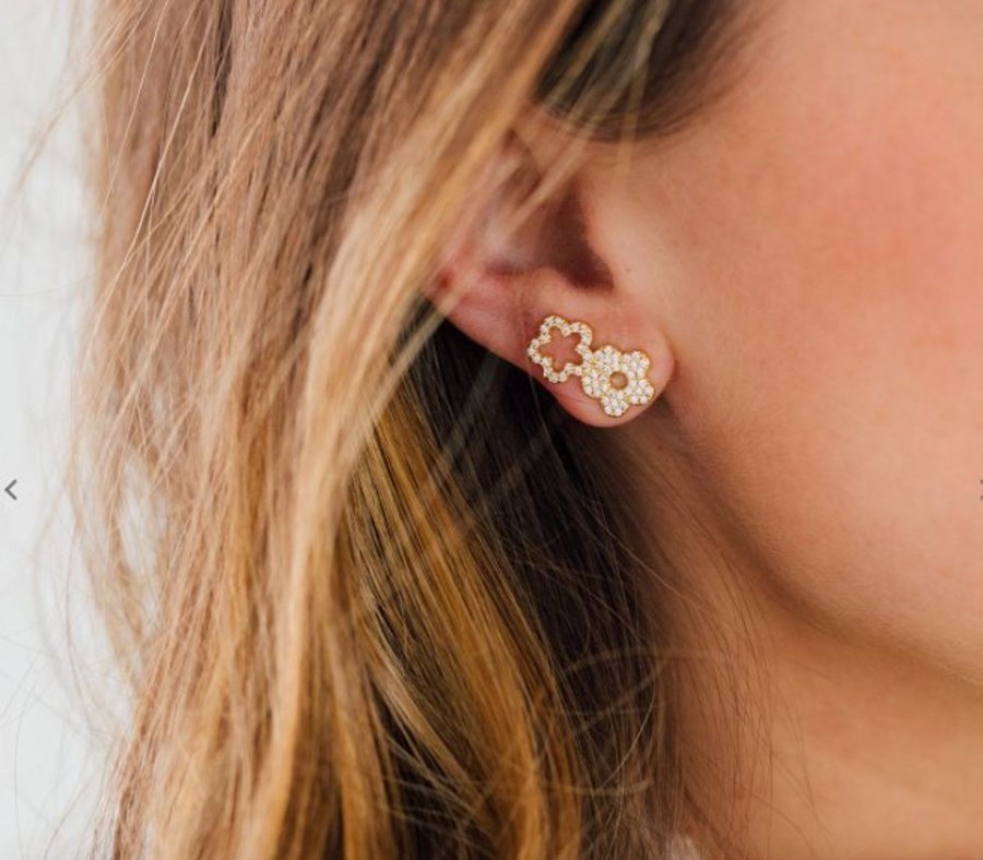 Jewelry + Accessories ASHA Earrings | Garden Pave Climber Earrings