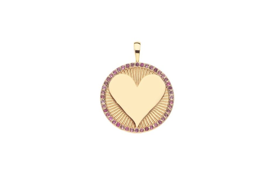 Jewelry + Accessories Jane Win Necklaces | Love Embellished Hearts Find Me Pink Tourmaline 16-18" Satellite