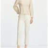 Apparel Veronica Beard | Ertha Striped Seersucker Top Khaki Off White