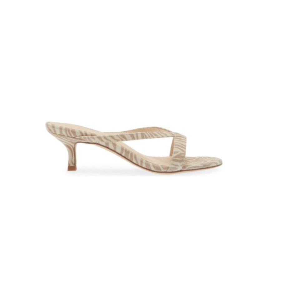 Shoes L'Agence Footwear | Oceane Kitten Sandal Tan Zebra