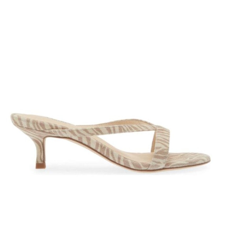 Shoes L'Agence Footwear | Oceane Kitten Sandal Tan Zebra