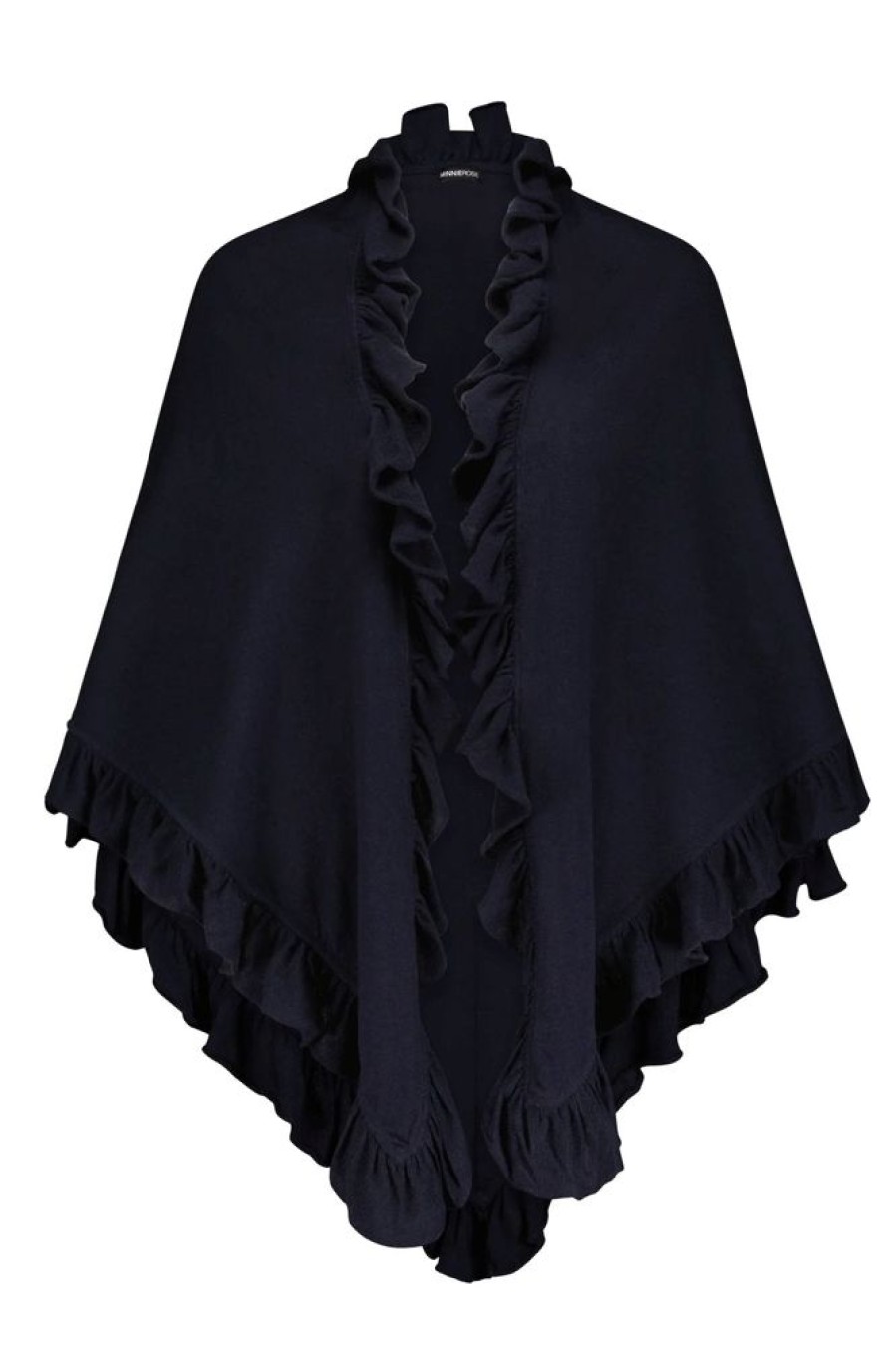 Jewelry + Accessories Minnie Rose Scarves | Cotton/ Cashmere Ruffle Shawl Navy