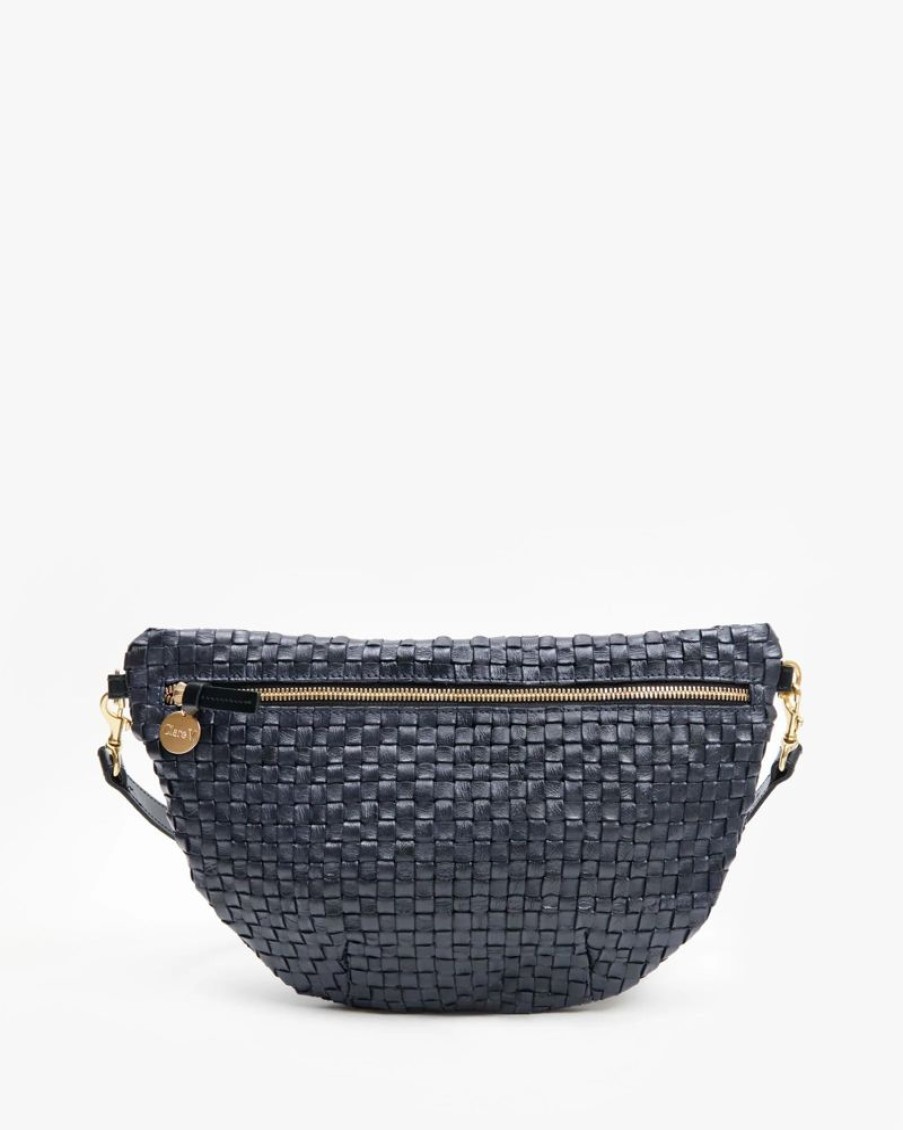 Handbags Clare V. | Grande Fanny Woven Checker Twilight