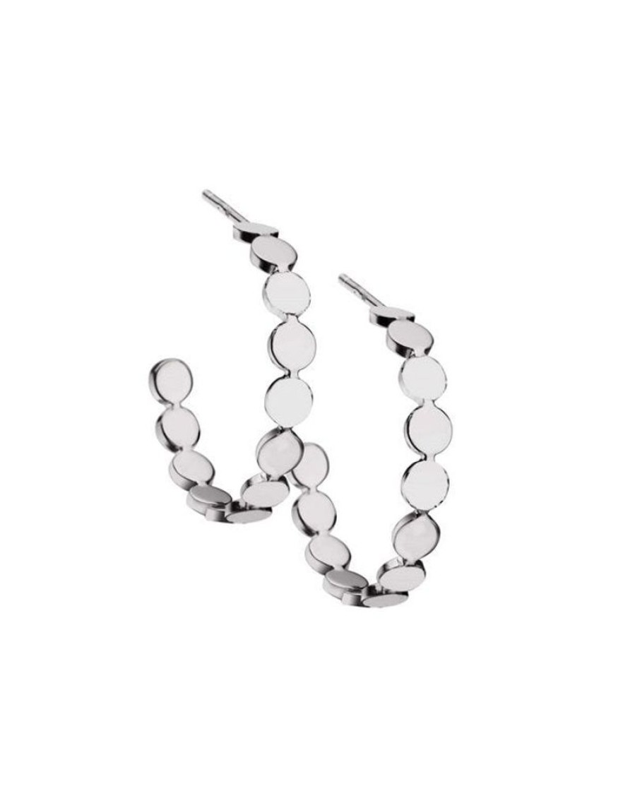 Jewelry + Accessories Jennifer Zeuner Earrings | Margaux 1" Hoops Silver