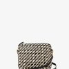 Handbags Clare V. | Midi Sac Woven Zig Zag Black Cream