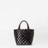 Handbags MZ Wallace | Metro Tote Deluxe Micro Black Lacquer