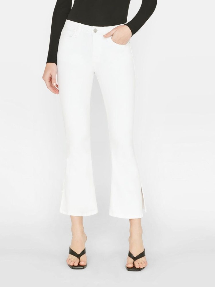 Apparel Frame | Le Crop Flare Mini Slits Blanc