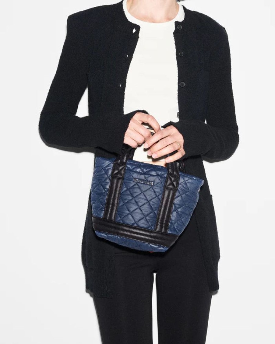 Handbags MZ Wallace | Empire Tote Mini Navy/ Black