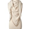 Jewelry + Accessories Alpine Cashmere Scarves | Pom Pom Triangle Wrap Shortbread