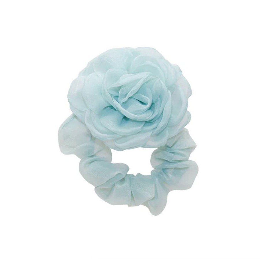 Jewelry + Accessories Emi Jay Beauty & Hair | Camellia Scrunchie Light Blue