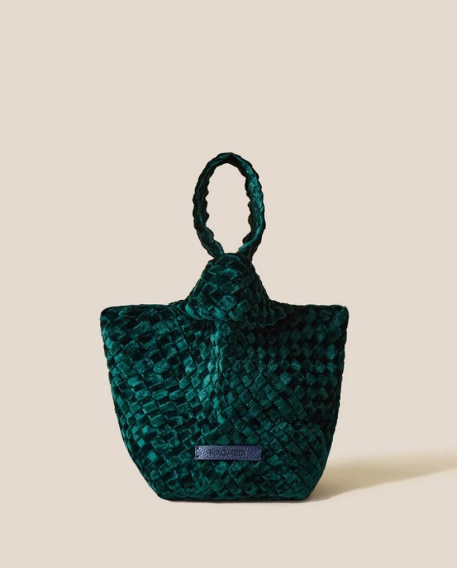 Handbags Naghedi | Kyoto Clutch Velvet Emerald