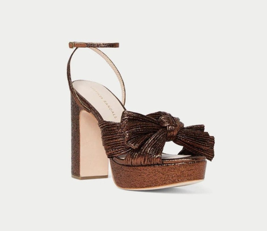 Shoes Loeffler Randall Shoes | Natalia Pleated Platform Sandal Mocha