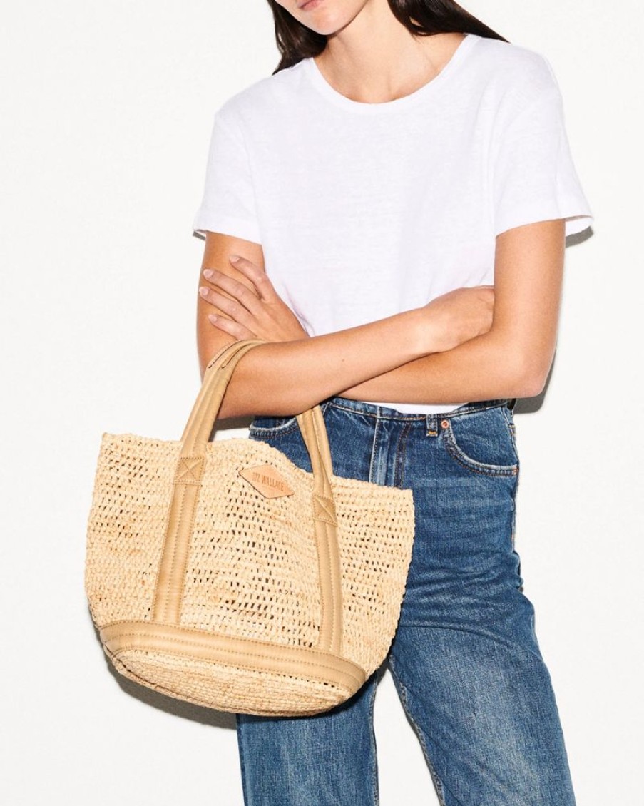 Handbags MZ Wallace | Raffia Tote Small Raffia/ Camel