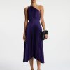 Apparel A.L.C. | Ruby Satin Pleated Dress Purple