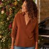 Apparel Frank & Eileen | Patrick Popover Henley Triple Fleece Cinnamon