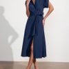 Apparel Brochu Walker | Fia Belted Dress Navy