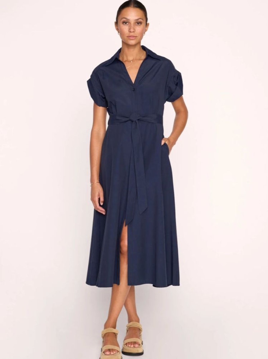 Apparel Brochu Walker | Fia Belted Dress Navy