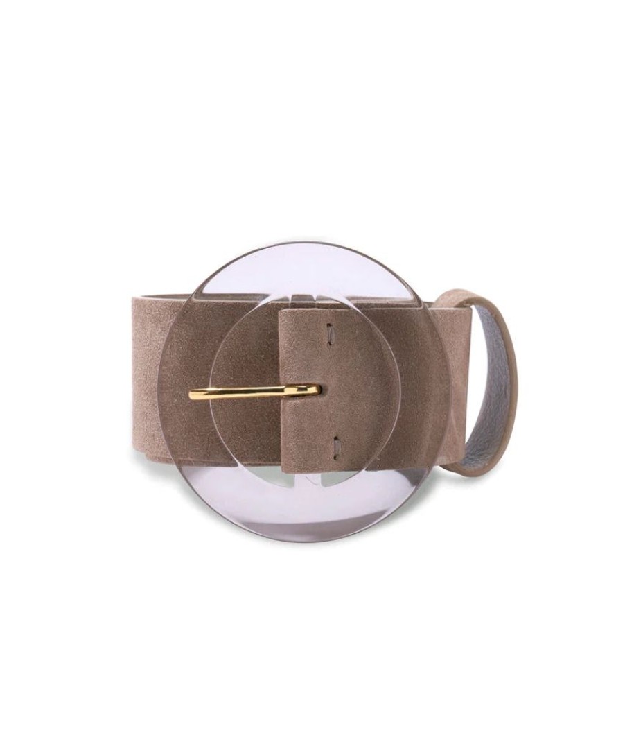 Jewelry + Accessories Lizzie Fortunato Jewels Belts | Louise Suede Belt Light Taupe