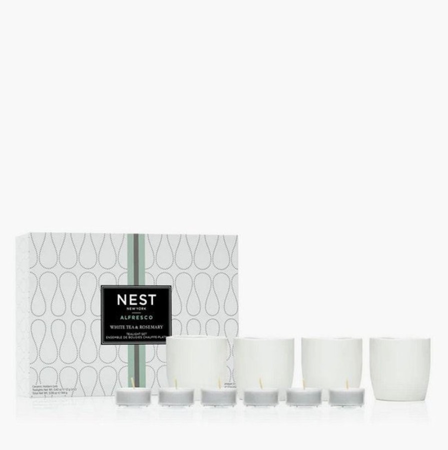 Jewelry + Accessories NEST Candles & Diffusers | Tealight Set Alfresco White Tea & Rosemary