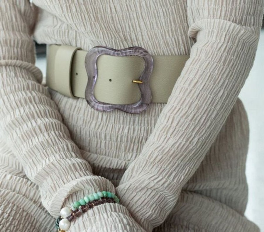 Jewelry + Accessories Lizzie Fortunato Jewels Belts | Florence Belt Taupe M/L