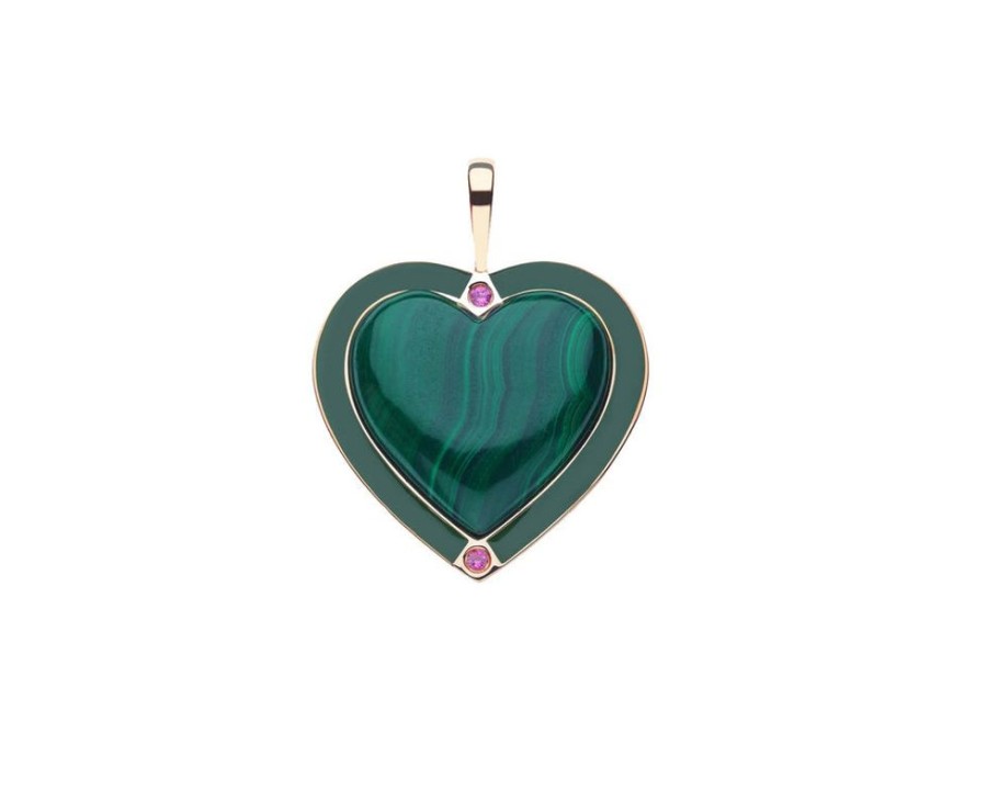 Jewelry + Accessories Jane Win Jane Win Jewelry | Love Enchanted Heart Malachite 32" Mini Twist