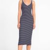 Apparel Staud | Dana Dress Navy Micro Stripe